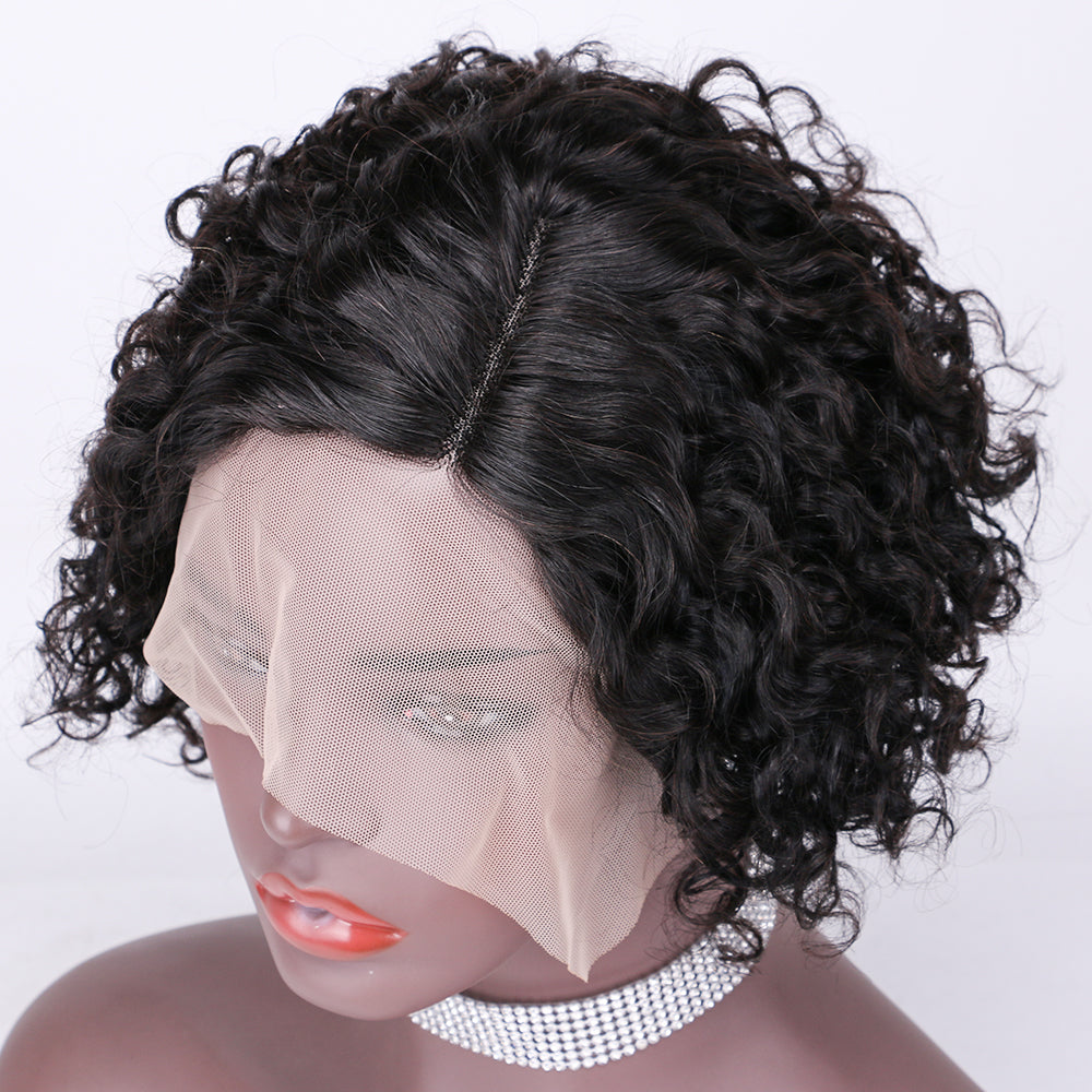 Lace Frontal Wig 13x1 T Part Lace 100%Human Hair item#9009