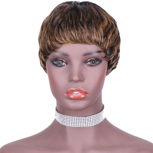 Pixie Cut wig 100%Human Hair Short Wigs Layered Wigs Full Machine Made Wig item#9047