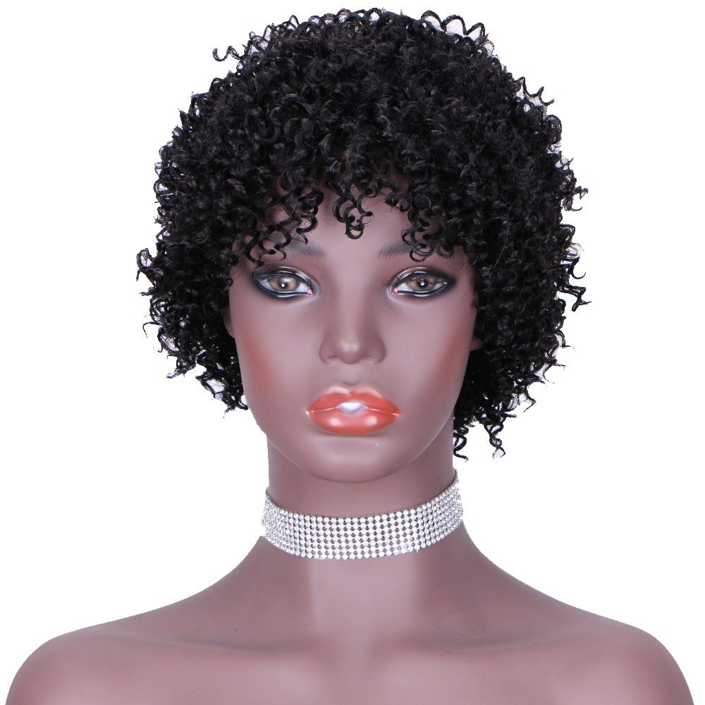 Pixie Cut wig 100%Human Hair Curl Short Wigs Layered Wigs Full Machine Made Wig item#9083