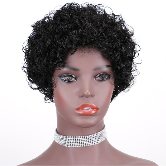 Pixie Cut wig 100%Human Hair Short Wigs Layered Wigs Full Machine Made Wig  item#9091