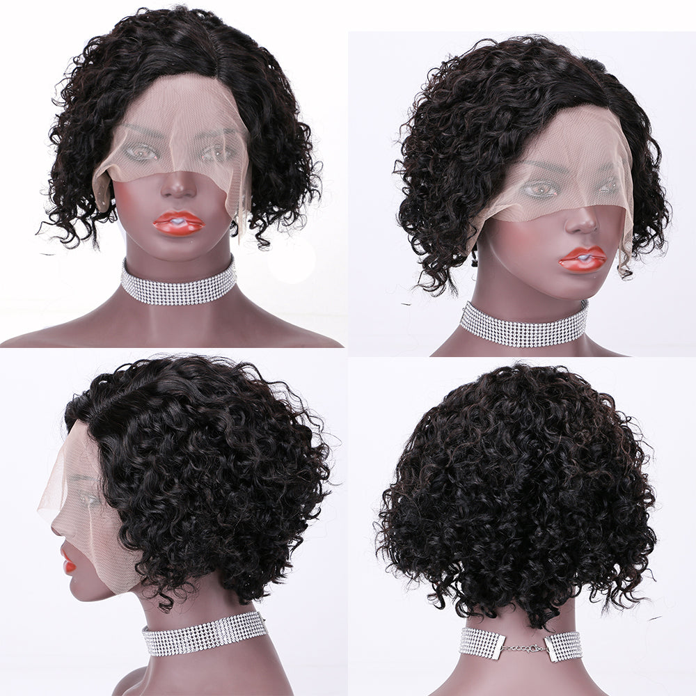 Lace Frontal Wig 13x1 T Part Lace 100%Human Hair item#9009