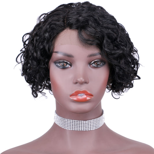 Lace Frontal wig 13x1 T Part Lace 100%Human Hair item#9003