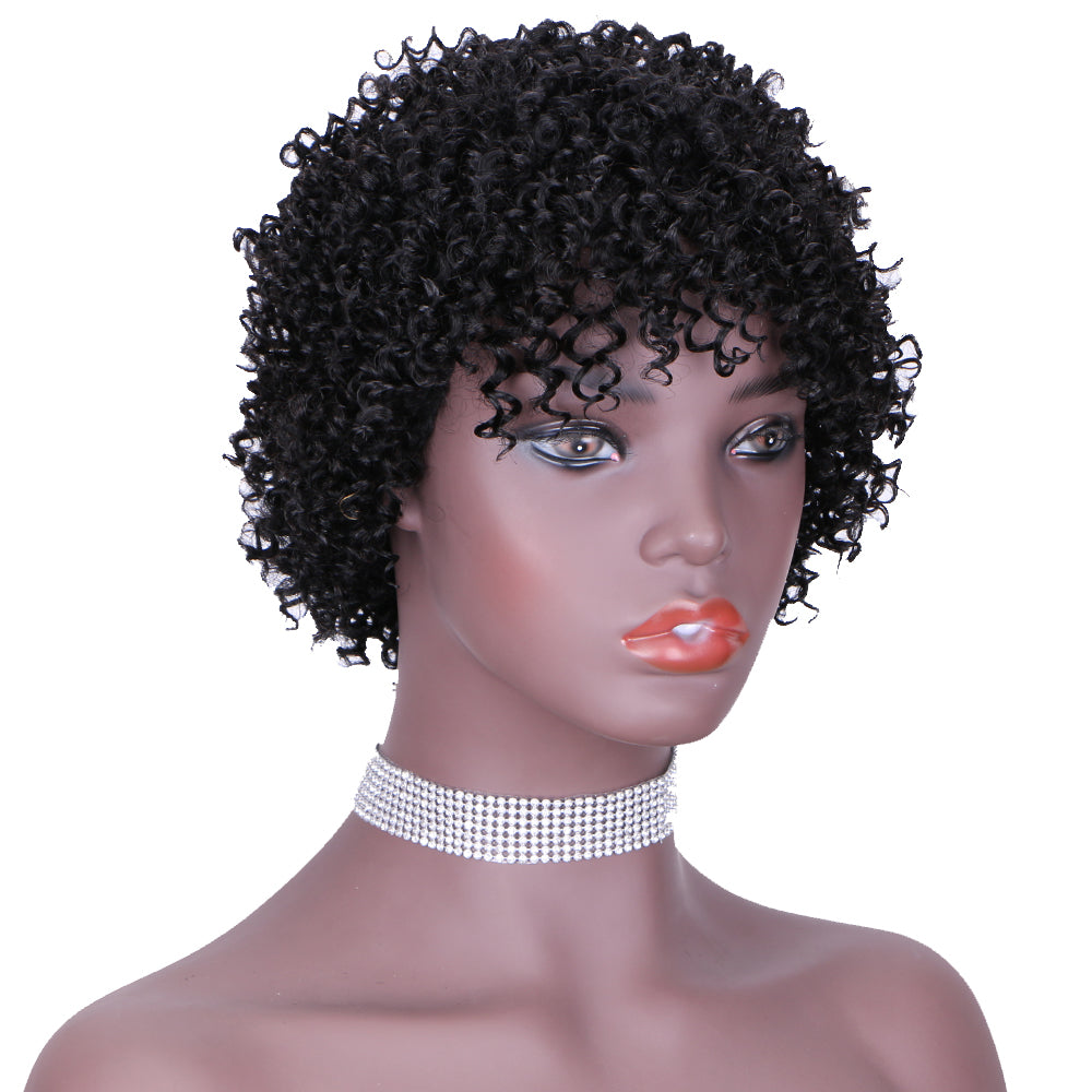 Pixie Cut wig 100%Human Hair Curl Short Wigs Layered Wigs Full Machine Made Wig item#9083