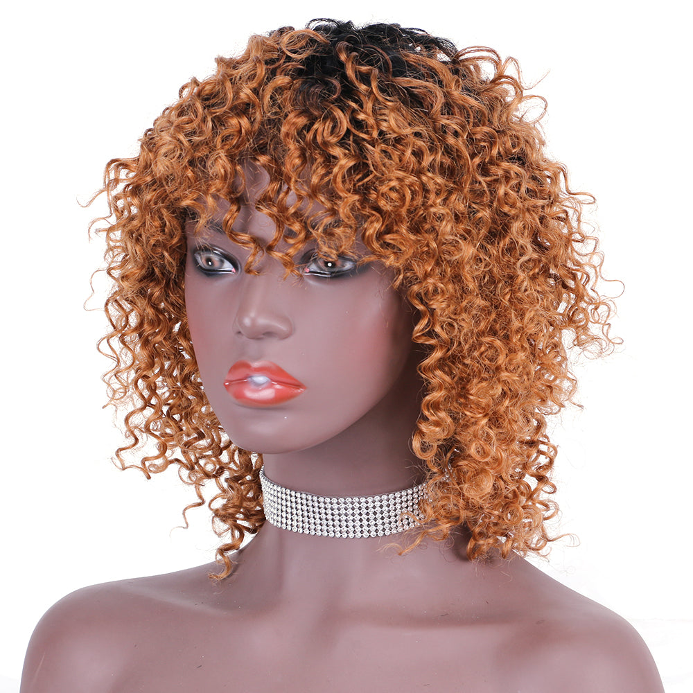 Full wig 100%Human Hair Full Machine Made Wig  item#9137