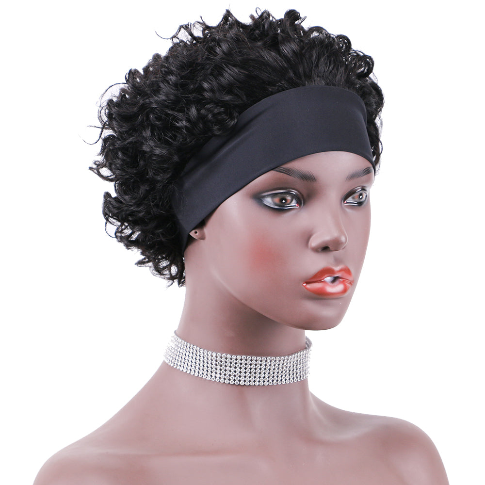 Headband Wig 100%Human Hair Wigs Deep Wave item#9229