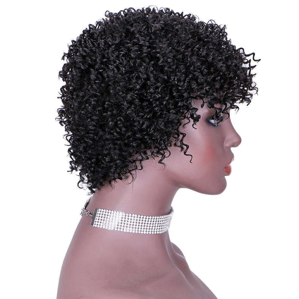 Pixie Cut wig 100%Human Hair Curl Short Wigs Layered Wigs Full Machine Made Wig item#9083