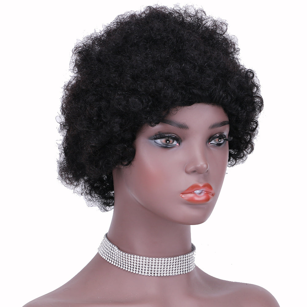 Pixie Cut wig 100%Human Hair Curl Short Wigs Layered Wigs Full Machine Made Wig item#9032