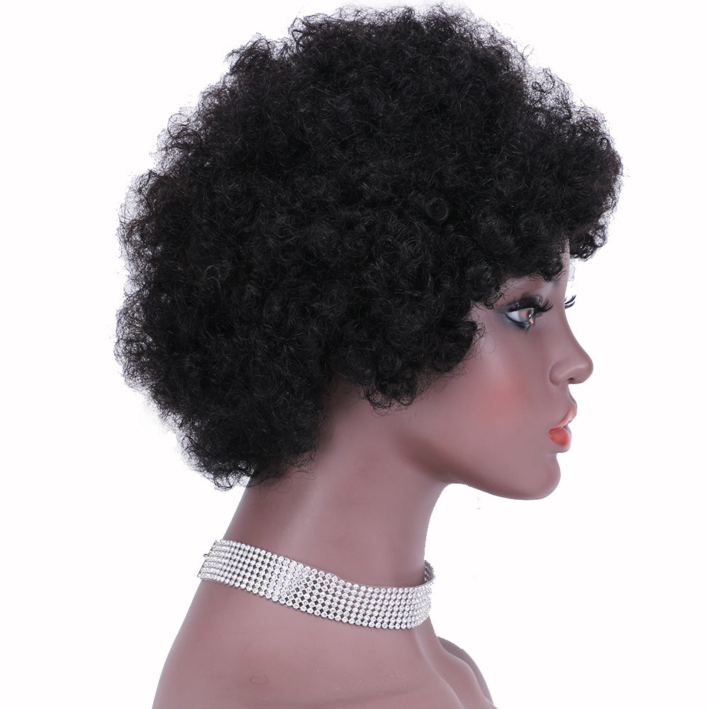 Pixie Cut wig 100%Human Hair Curl Short Wigs Layered Wigs Full Machine Made Wig item#9032