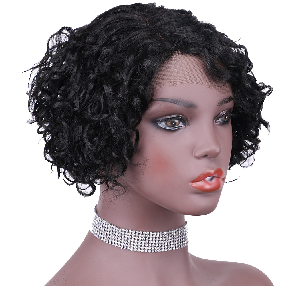 Lace Frontal wig 13x1 T Part Lace 100%Human Hair item#9003