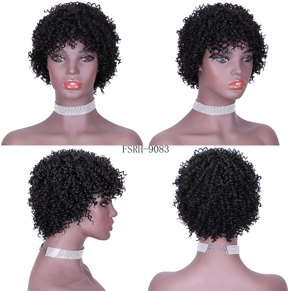 Pixie Cut wig 100%Human Hair Curl Short Wigs Layered Wigs Full Machine Made Wig item#9083