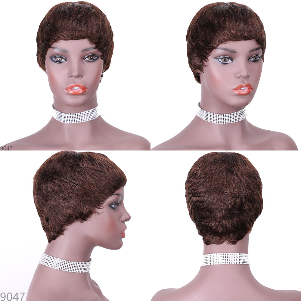 Pixie Cut wig 100%Human Hair Short Wigs Layered Wigs Full Machine Made Wig item#9047