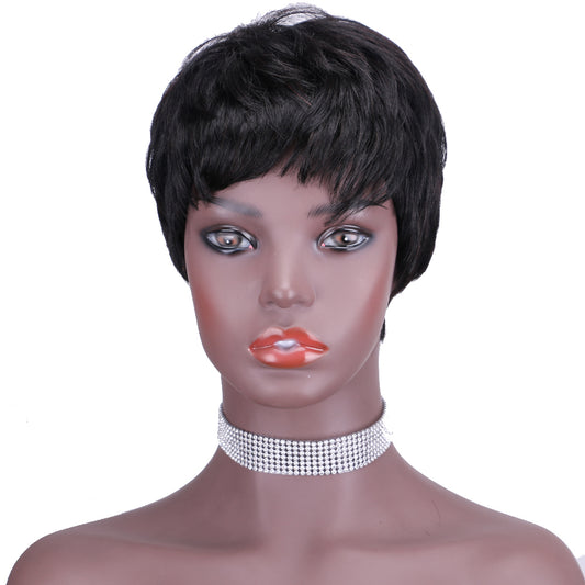 Pixie Cut wig 100%Human Hair Curl Short Wigs Layered Wigs Full Machine Made Wig item#9086