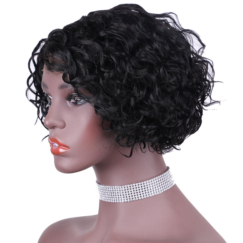 Lace Frontal wig 13x1 T Part Lace 100%Human Hair item#9003