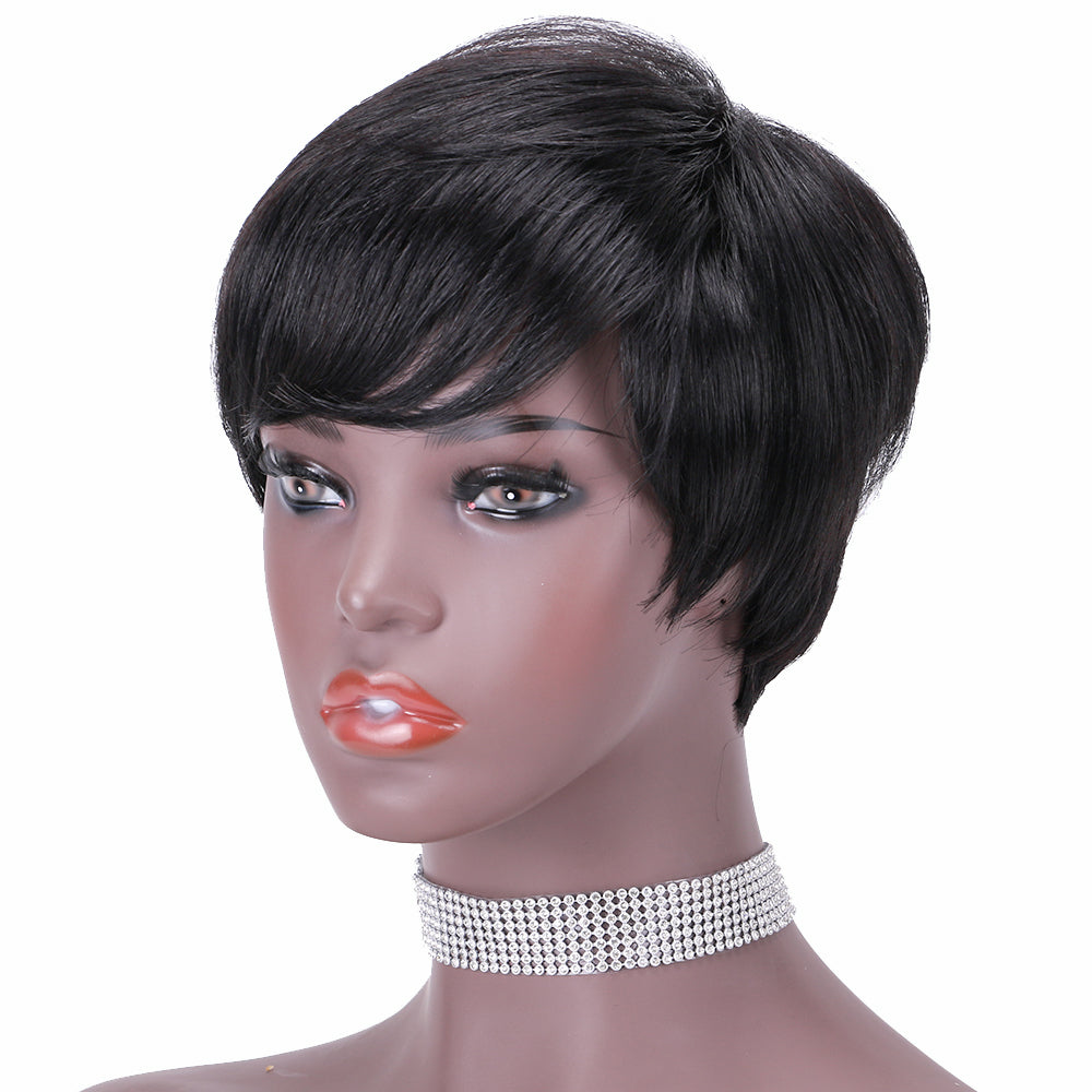 Pixie Cut wig 100%Human Hair Short Wigs Layered Wigs Full Machine Made Wig item#9149