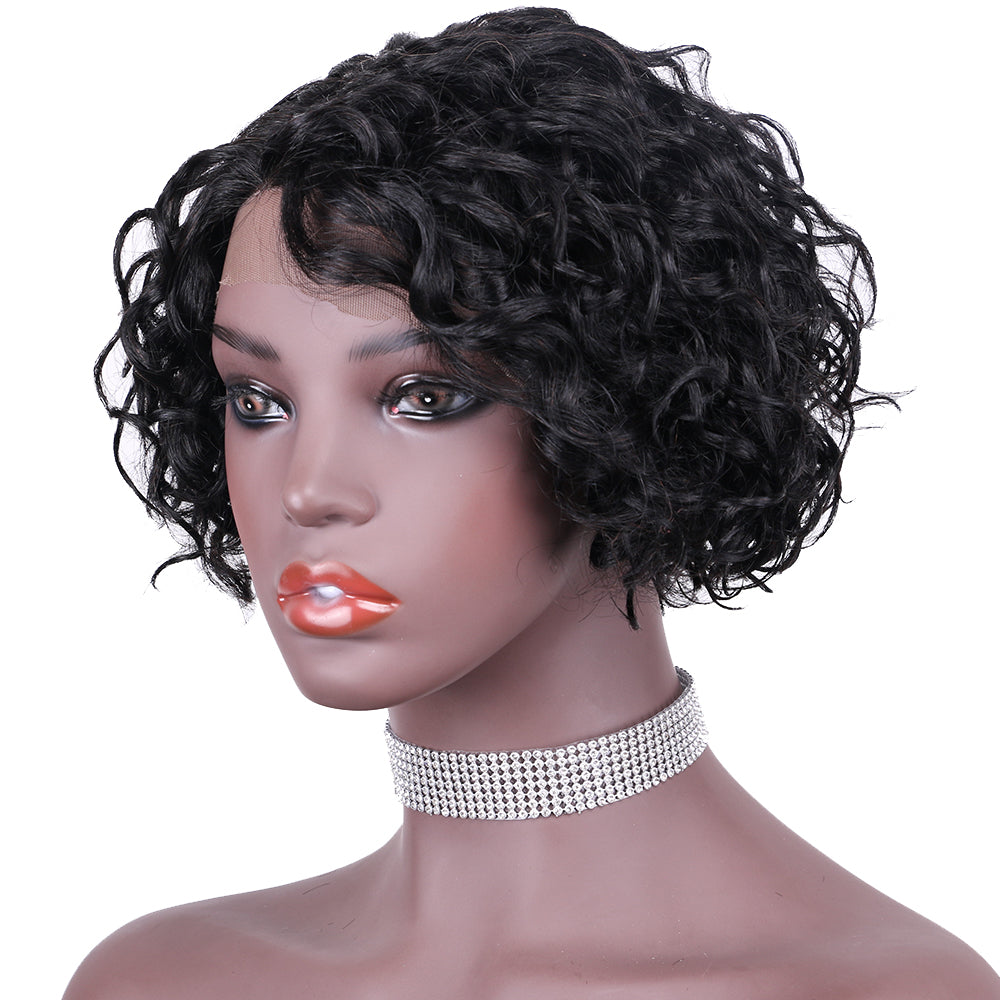 Lace Frontal wig 13x1 T Part Lace 100%Human Hair item#9003