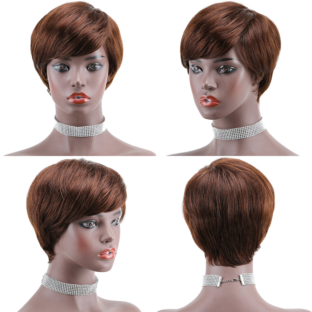 Pixie Cut wig 100%Human Hair Short Wigs Layered Wigs Full Machine Made Wig item#9149