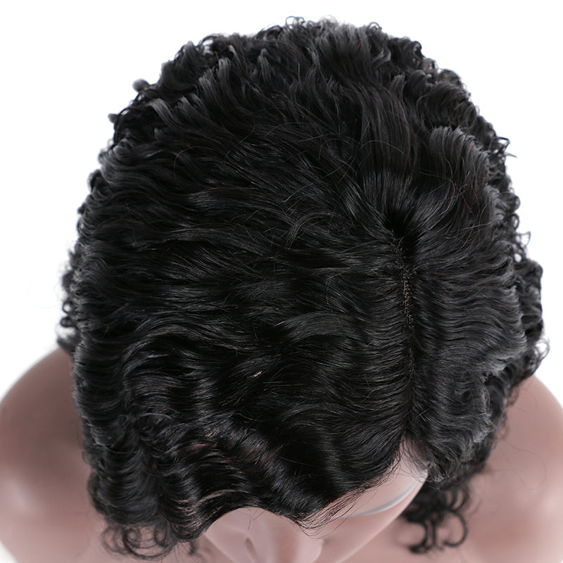 Lace Wig T Part 100%Human Hair Wig Deep Wave item#9153