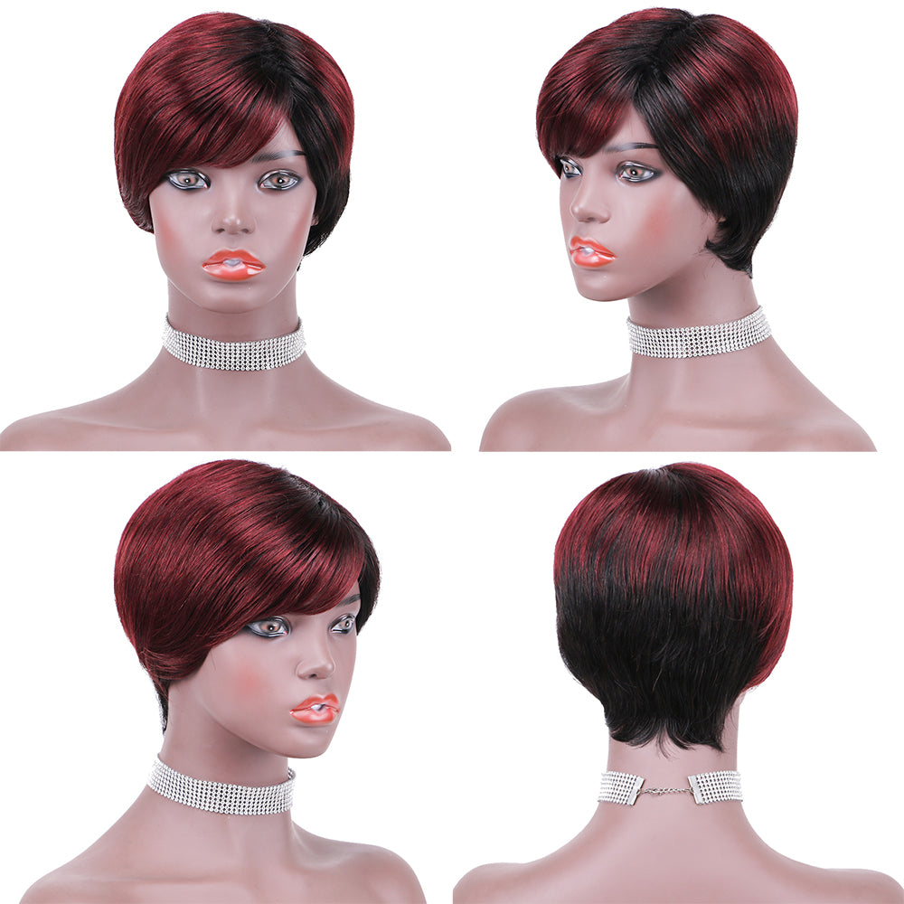 Pixie Cut wig 100%Human Hair Short Wigs Layered Wigs Full Machine Made Wig item#9149