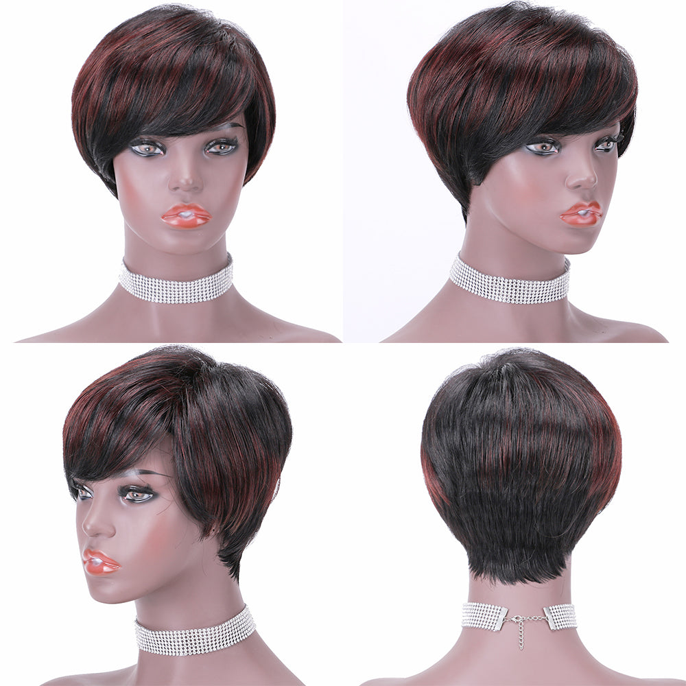 Pixie Cut wig 100%Human Hair Short Wigs Layered Wigs Full Machine Made Wig item#9149