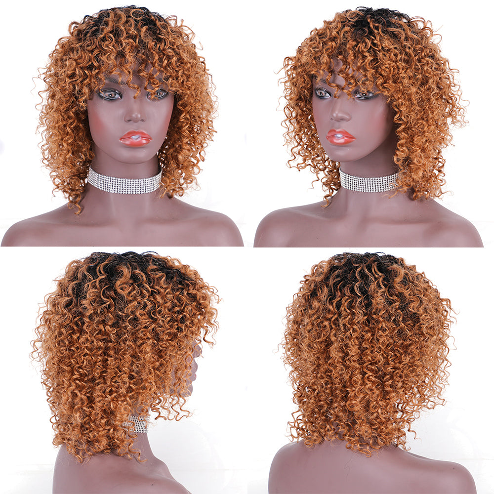 Full wig 100%Human Hair Full Machine Made Wig  item#9137