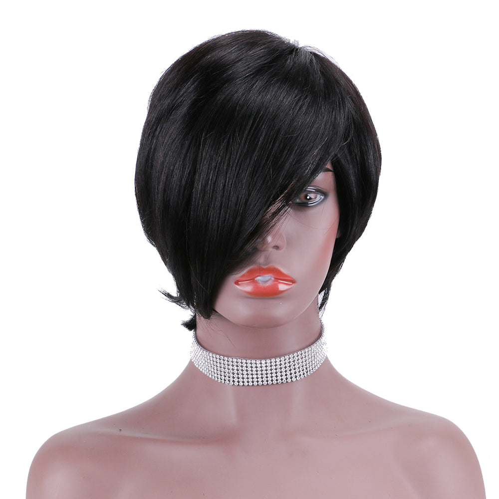 Pixie Cut wig 100%Human Hair Curl Short Wigs Layered Wigs Full Machine Made Wig item#9188