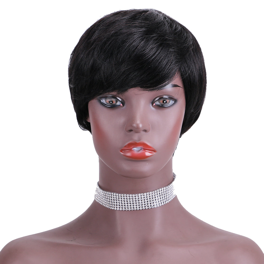 Pixie Cut wig 100%Human Hair Curl Short Wigs Layered Wigs Full Machine Made Wig item#9166