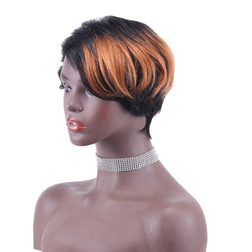 Pixie Cut wig 100%Human Hair Short Wigs Layered Wigs Full Machine Made Wig item#9193