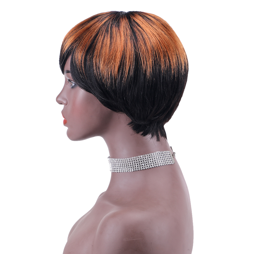 Pixie Cut wig 100%Human Hair Short Wigs Layered Wigs Full Machine Made Wig item#9171