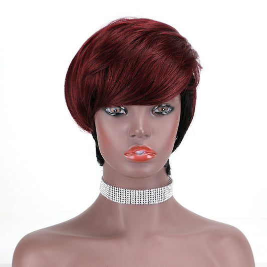 Pixie Cut wig 100%Human Hair Curl Short Wigs Layered Wigs Full Machine Made Wig item#9186