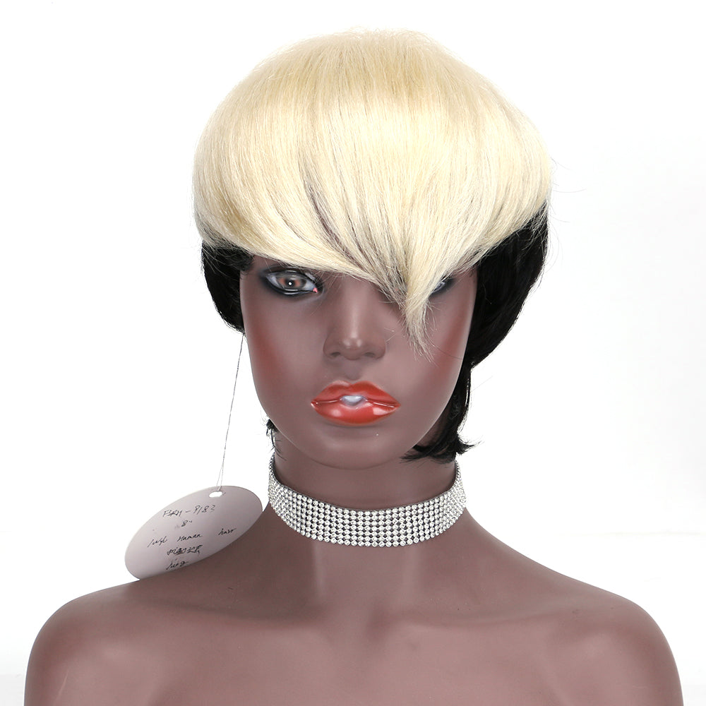 Pixie Cut wig 100%Human Hair Curl Short Wigs Layered Wigs Full Machine Made Wig item#9183