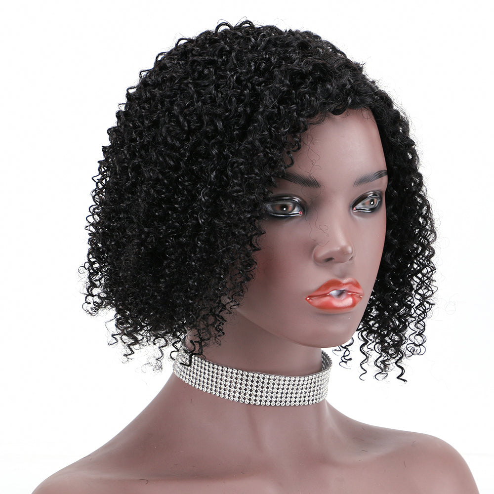 Lace Wig T Part 100%Human Hair Wig Jerry Curl item#9153