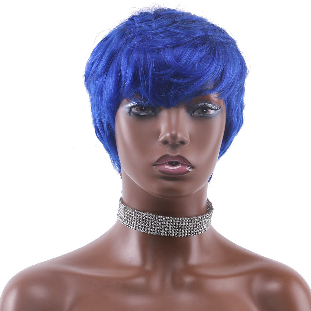 Pixie Cut wig 100%Human Hair Curl Short Wigs Layered Wigs Full Machine Made Wig item#2261