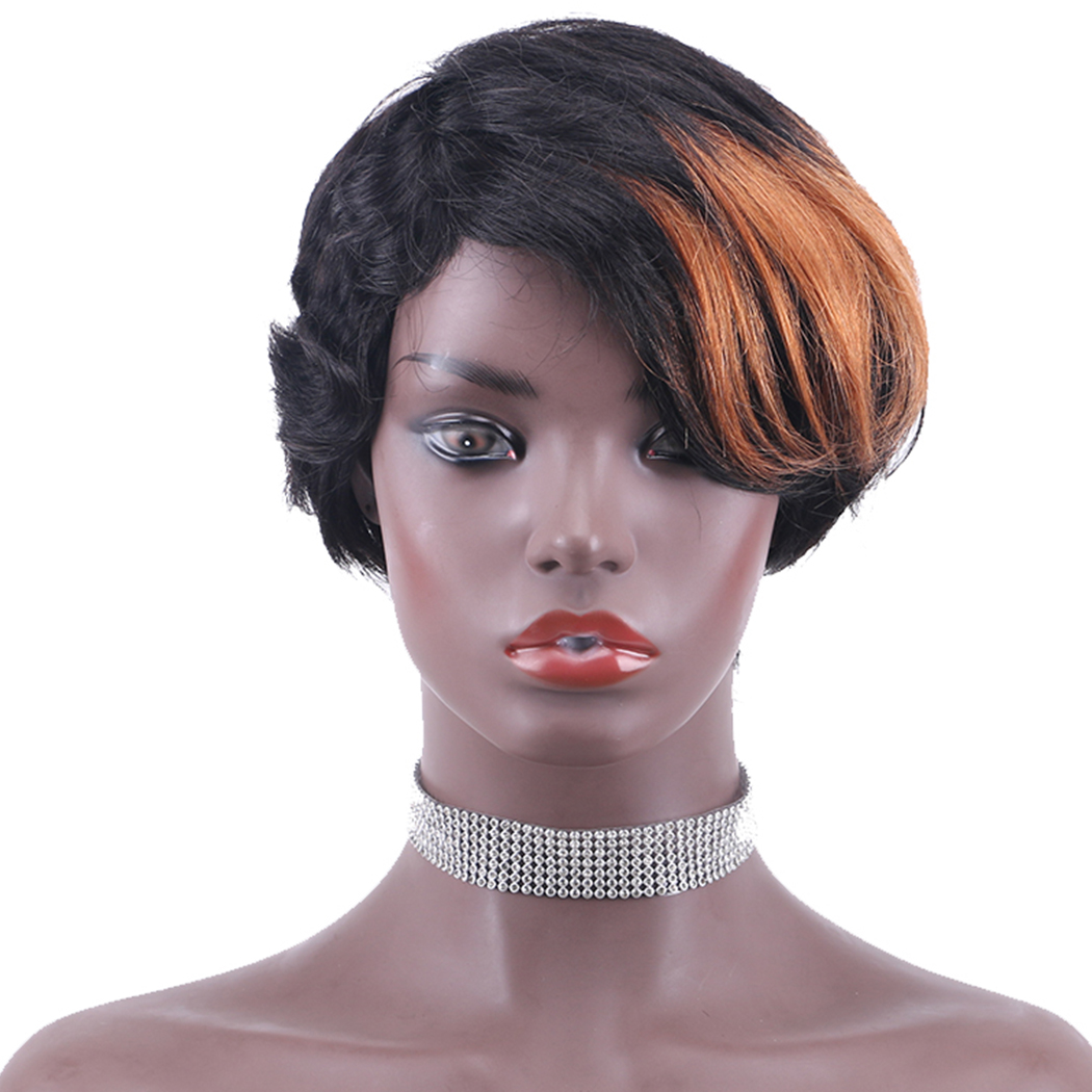 Pixie Cut wig 100%Human Hair Short Wigs Layered Wigs Full Machine Made Wig item#9193