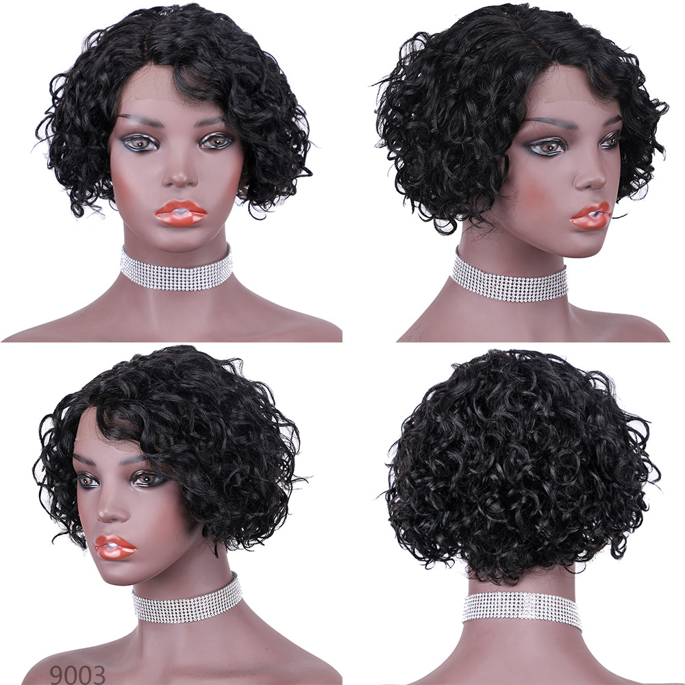 Lace Frontal wig 13x1 T Part Lace 100%Human Hair item#9003