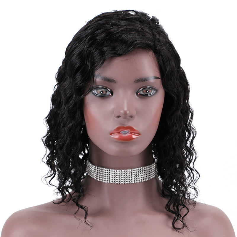 Lace Wig T Part 100%Human Hair Wig Deep Wave item#9153