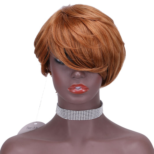 Pixie Cut wig 100%Human Hair Curl Short Wigs Layered Wigs Full Machine Made Wig item#9182