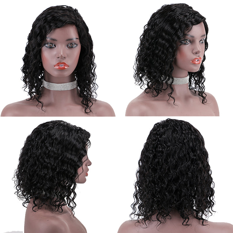 Lace Wig T Part 100%Human Hair Wig Deep Wave item#9153