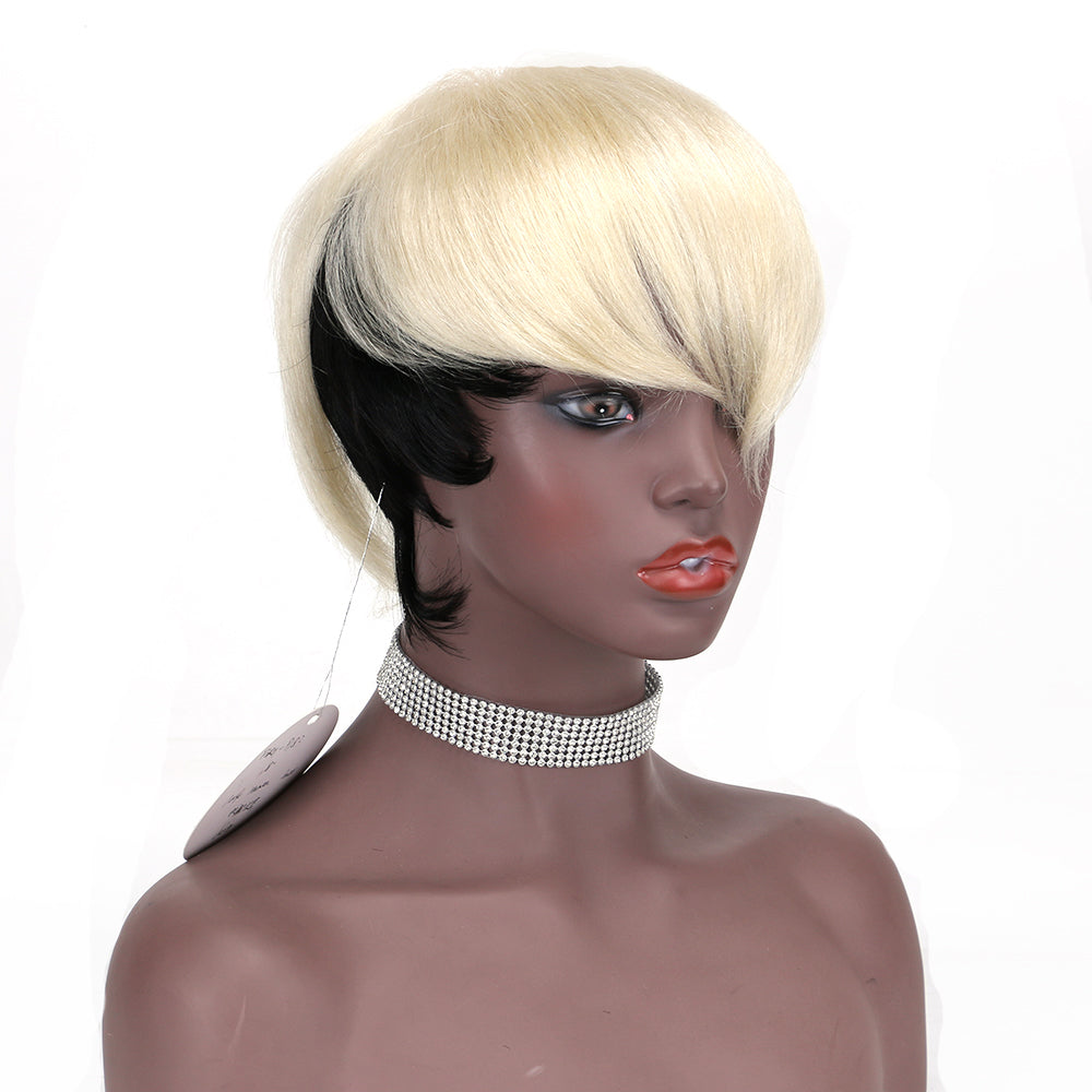 Pixie Cut wig 100%Human Hair Curl Short Wigs Layered Wigs Full Machine Made Wig item#9183