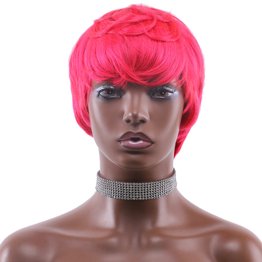 Pixie Cut wig 100%Human Hair Curl Short Wigs Layered Wigs Full Machine Made Wig item#2261