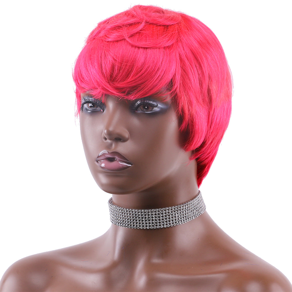 Pixie Cut wig 100%Human Hair Curl Short Wigs Layered Wigs Full Machine Made Wig item#2261