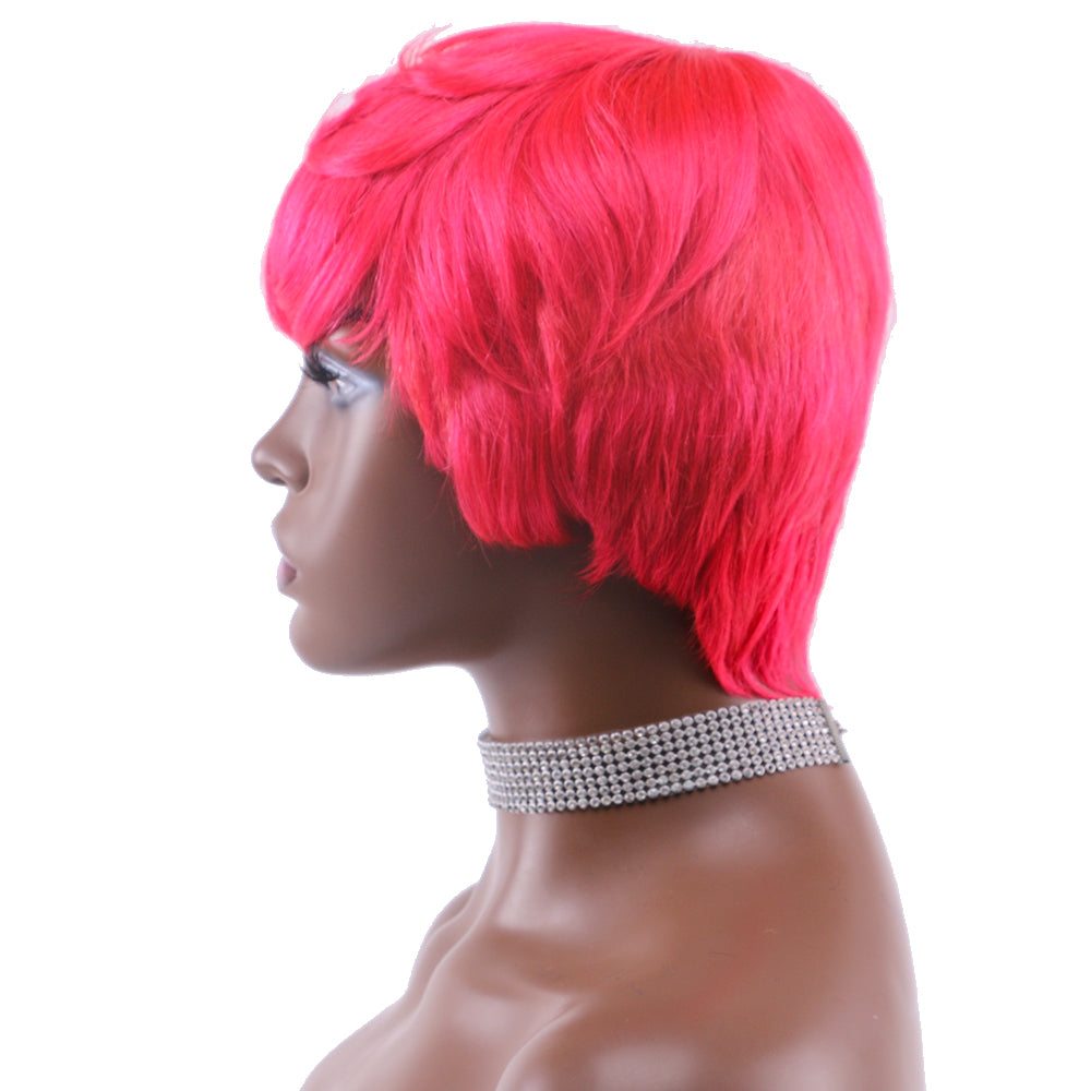 Pixie Cut wig 100%Human Hair Curl Short Wigs Layered Wigs Full Machine Made Wig item#2261