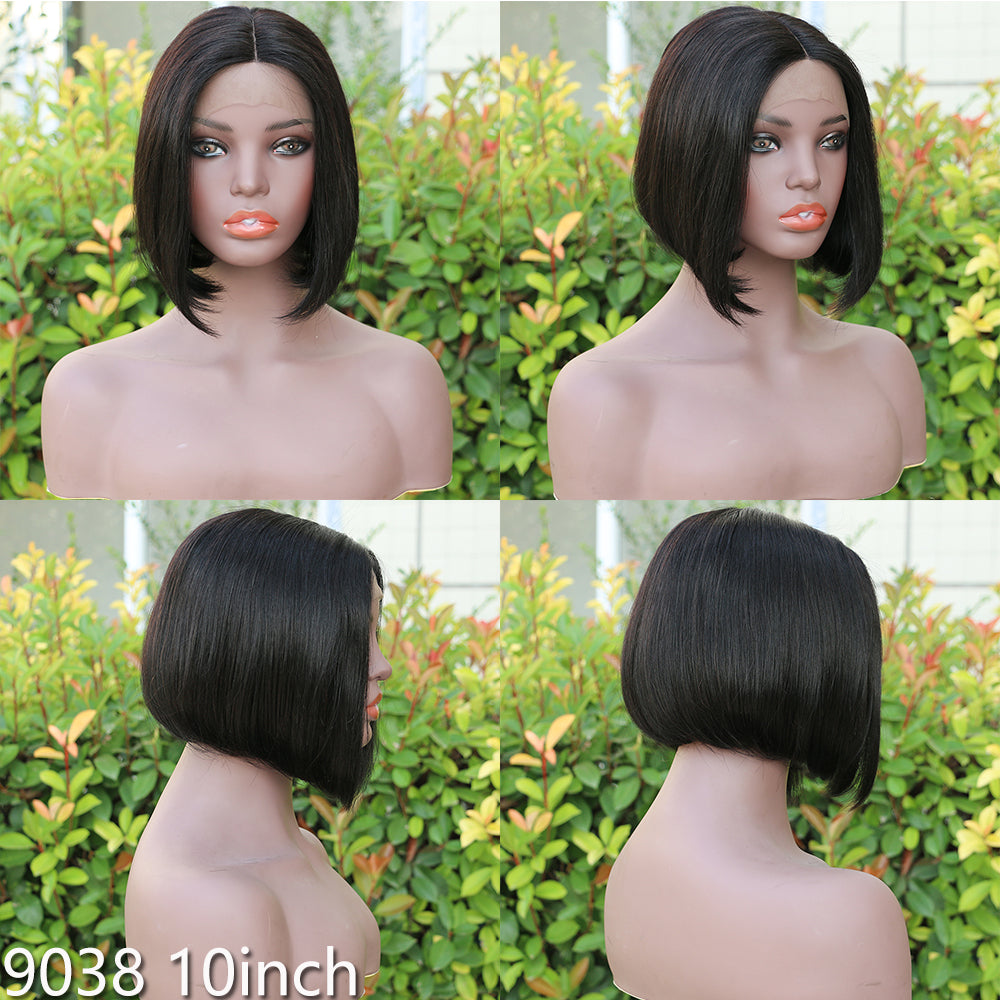 Lace Frontal Wig 13x1 T Part Lace 100%Human Hair Straight item#9038