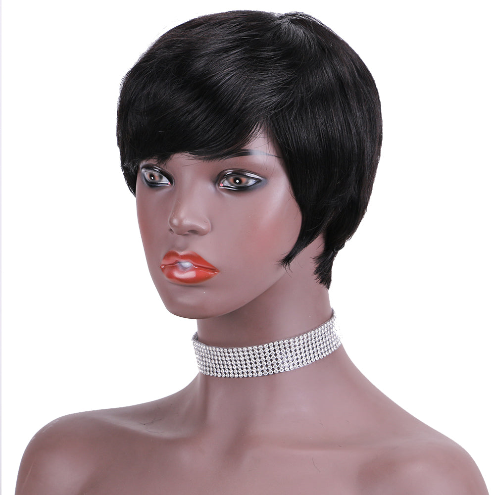 Pixie Cut wig 100%Human Hair Curl Short Wigs Layered Wigs Full Machine Made Wig item#9166