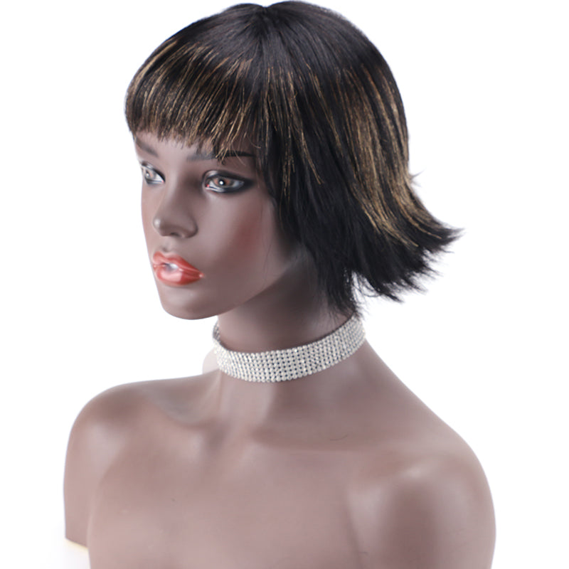 Pixie Cut wig 100%Human Hair Short Wigs Layered Wigs Full Machine Made Wig item#2206