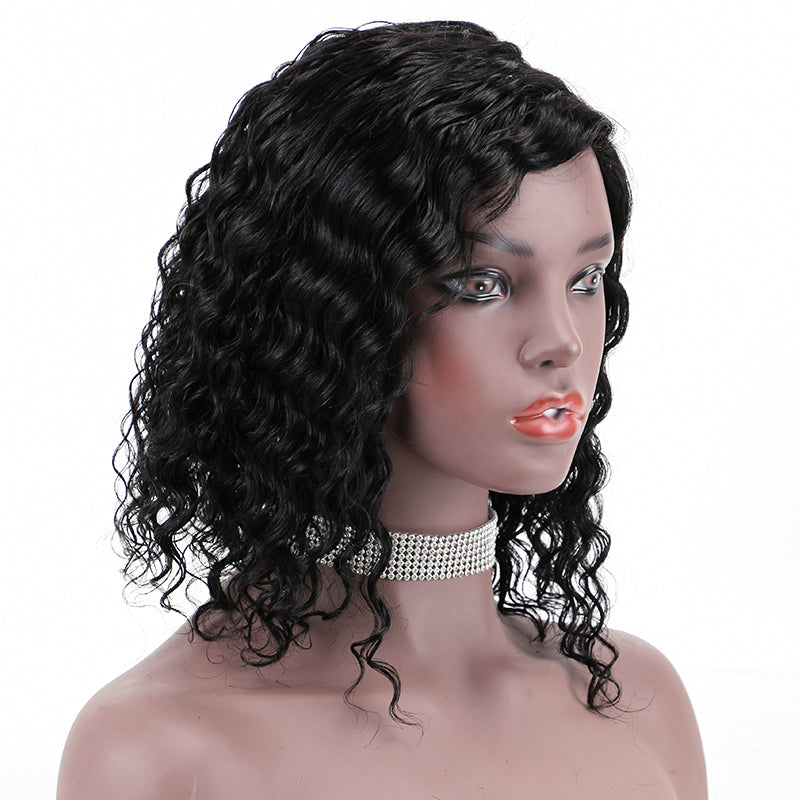 Lace Wig T Part 100%Human Hair Wig Deep Wave item#9153