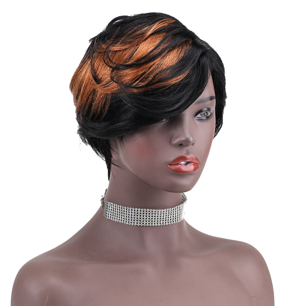 Pixie Cut wig 100%Human Hair Short Wigs Layered Wigs Full Machine Made Wig item#9202