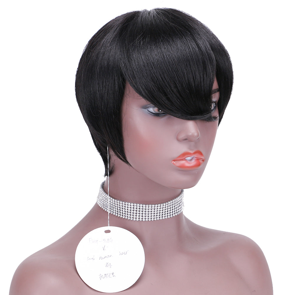 Pixie Cut wig 100%Human Hair Curl Short Wigs Layered Wigs Full Machine Made Wig item#9184