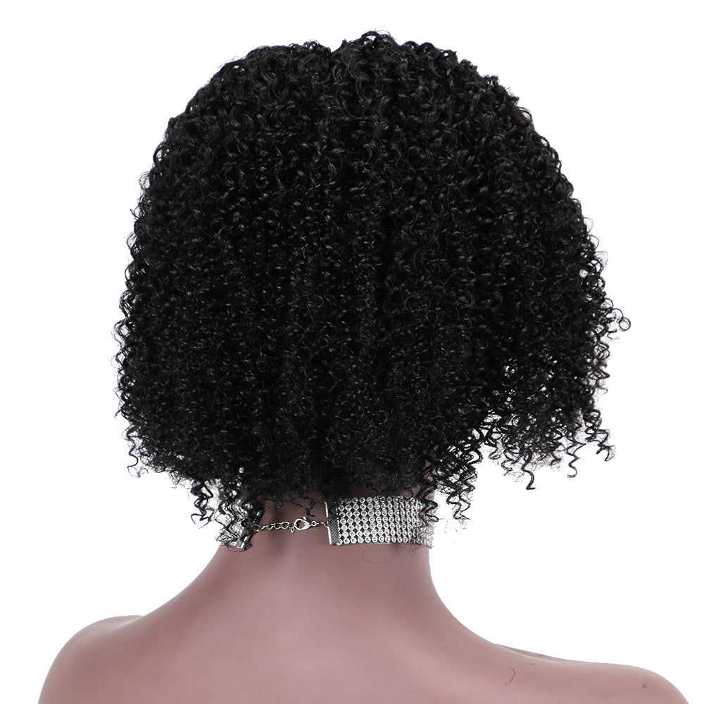 Lace Wig T Part 100%Human Hair Wig Jerry Curl item#9153