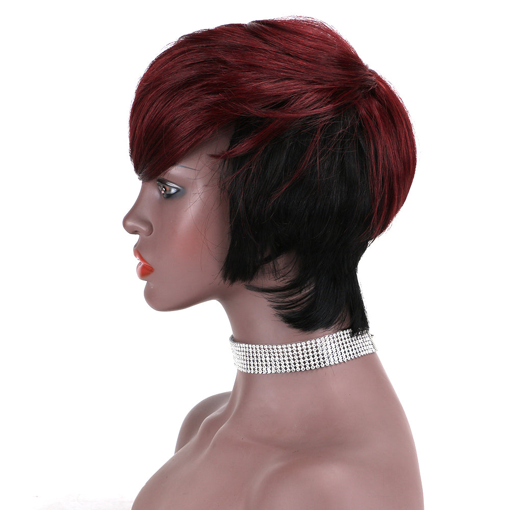 Pixie Cut wig 100%Human Hair Curl Short Wigs Layered Wigs Full Machine Made Wig item#9186