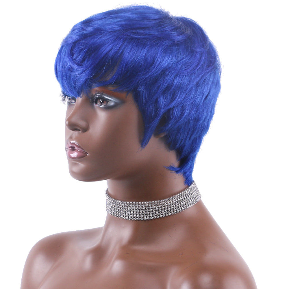 Pixie Cut wig 100%Human Hair Curl Short Wigs Layered Wigs Full Machine Made Wig item#2261